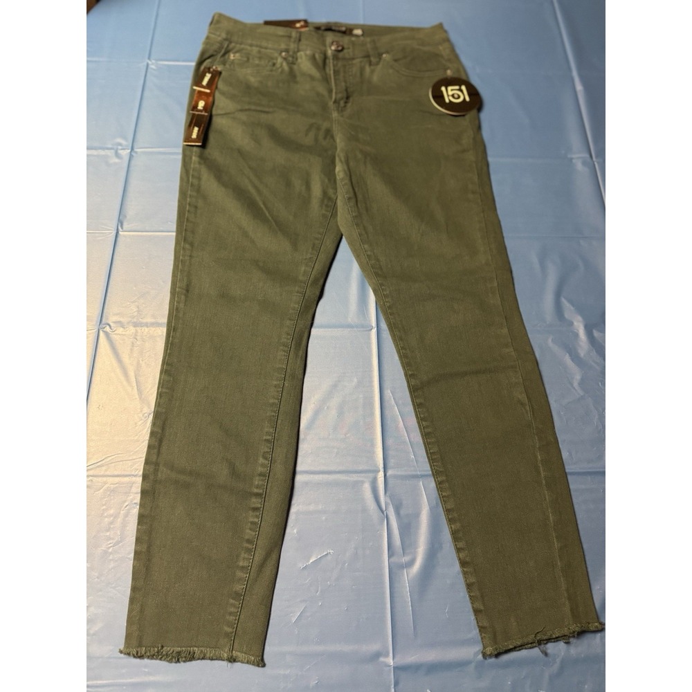 One 5 One Jeans Women Forrest Green Mid Rise Ankle Length Skinny Jeans Size 8/29